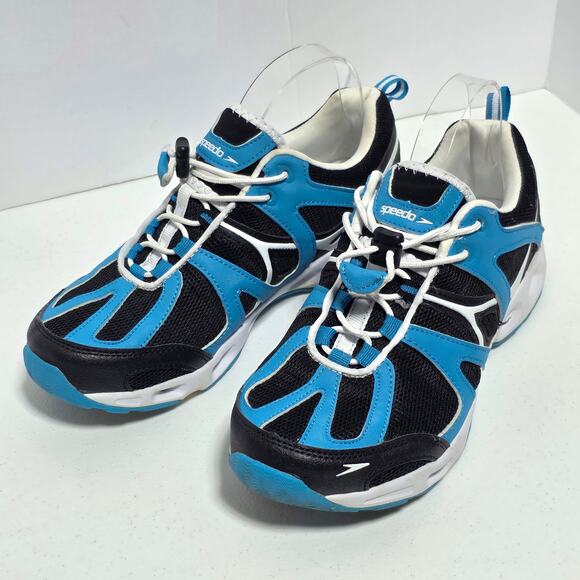 Speedo Womens Hydro Comfort 3.0 Water Shoe Sneaker Womens Sz 9 Blue Black - Picture 1 of 14